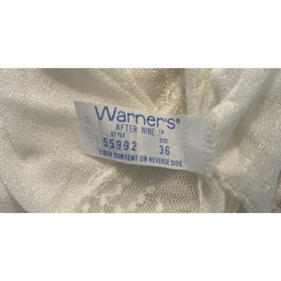 Lot of 2 Vintage 80s Lace Teddy One Piece Lingerie Black & White M 36 Warners - Picture 4 of 8